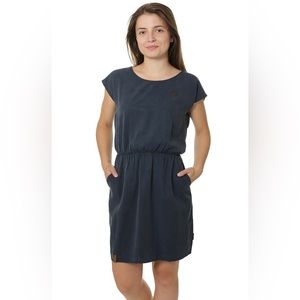 NAKETANO Lollipopoholic lightweight navy mini T-Shirt dress flowy material